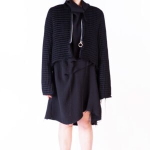 Short Wool Waffle Jacket