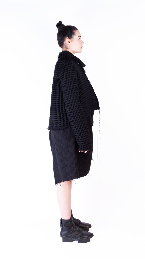 Short Wool Waffle Jacket - Image 2