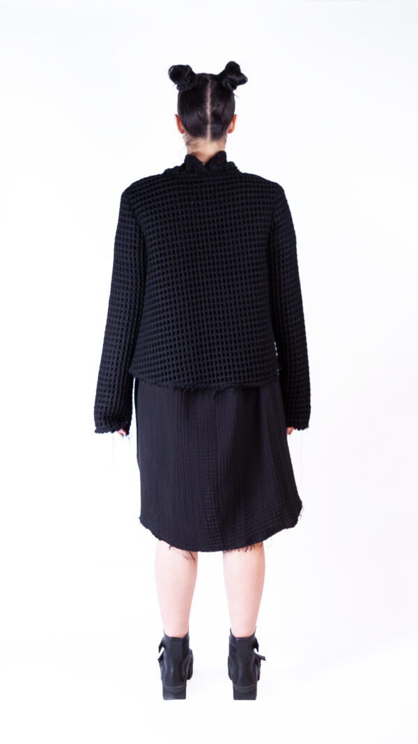 Short Wool Waffle Jacket - Image 3