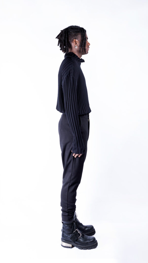 Tailored Slim Drop Crotch Pants - Image 2