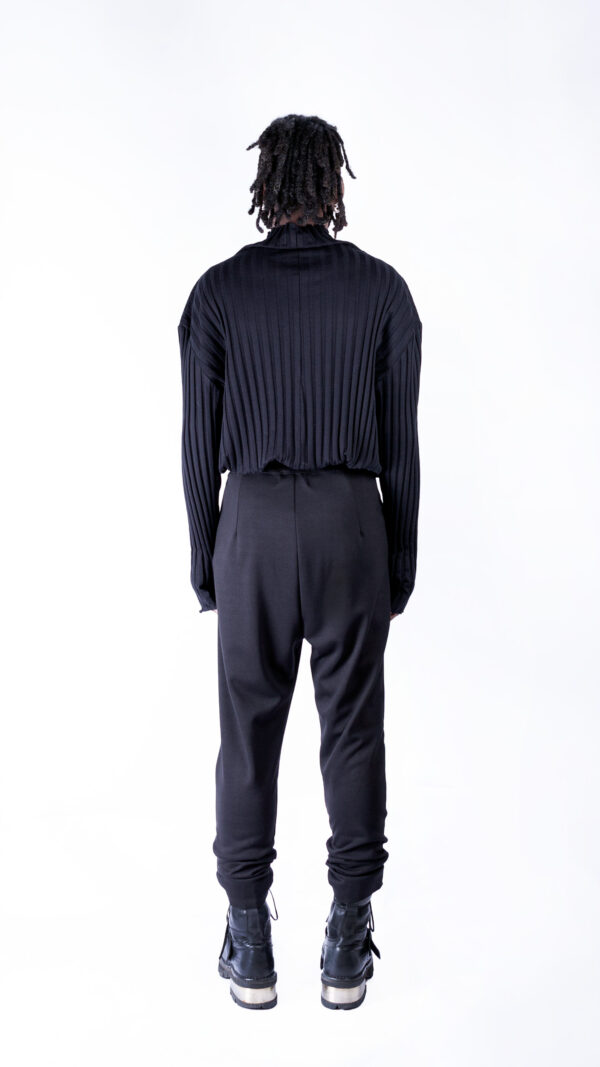 Tailored Slim Drop Crotch Pants - Image 4