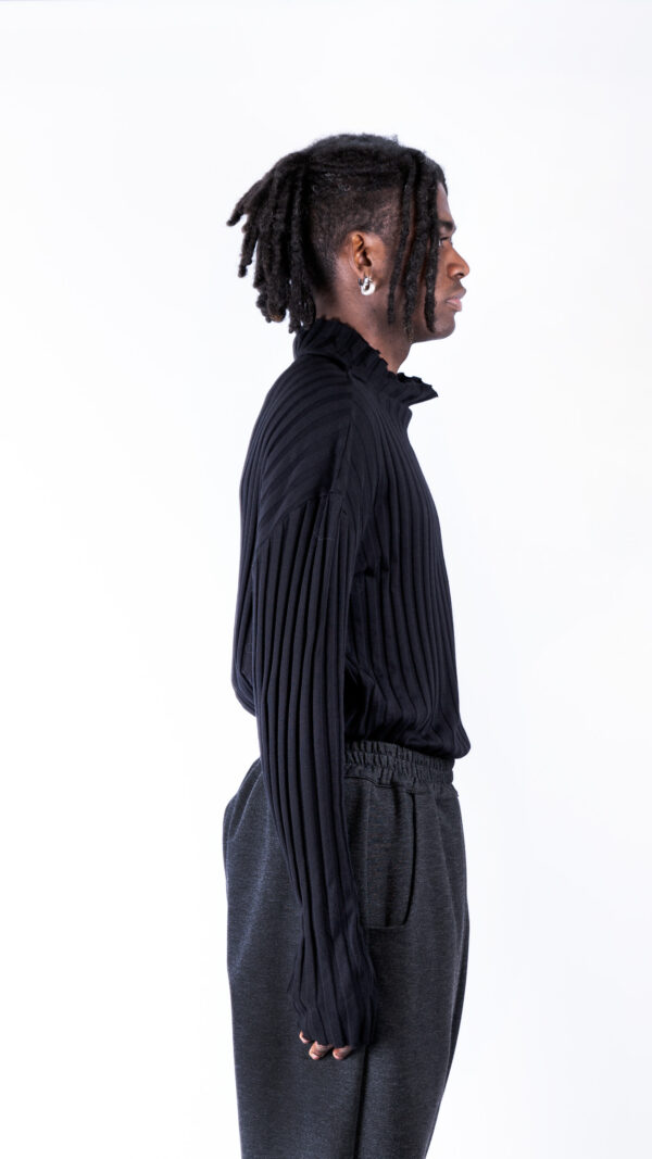 Drop Crotch Pants with Pleats - Image 3