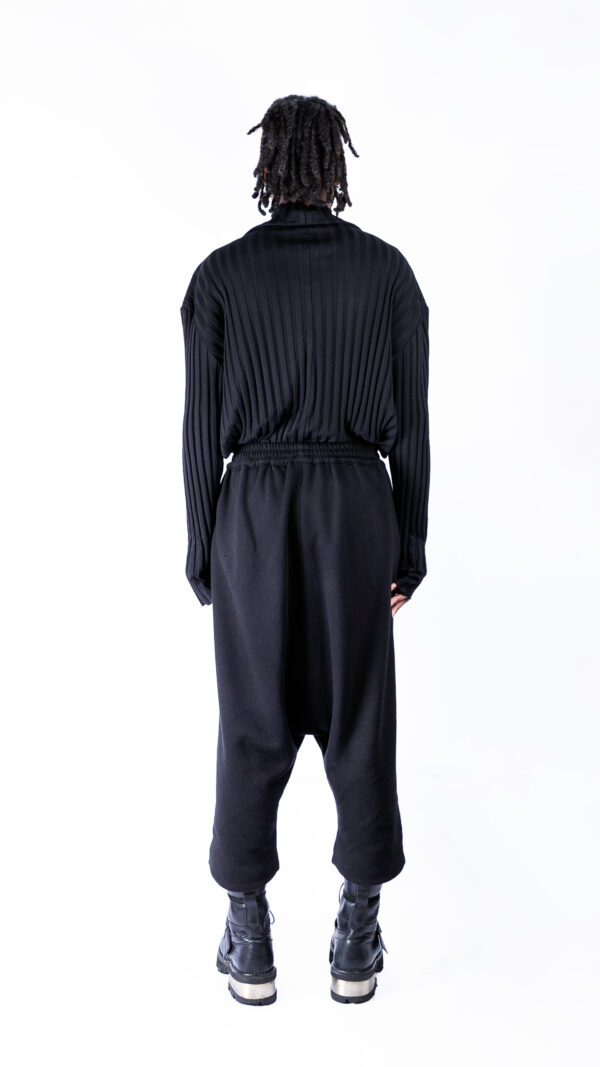 Warm winter Drop Crotch Pants with Pleats - Image 3